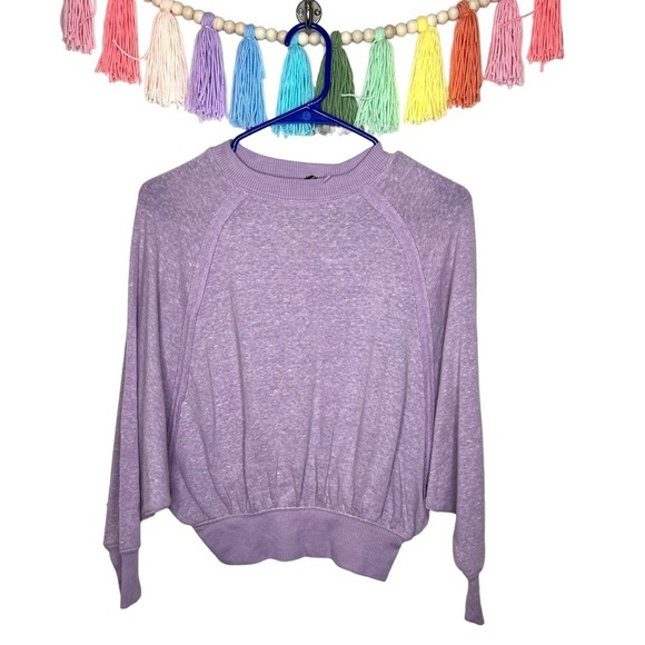Out From Under Urban Outfitters Purple Lavender Batwing Slouchy Boho Top XS - Picture 1 of 14